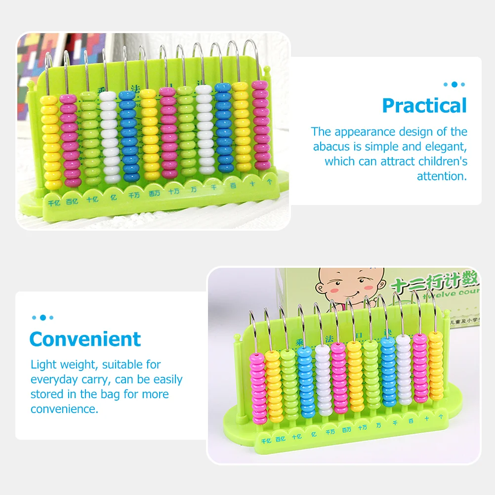 Abacus Kids Abacuses Subtract Educational Counting Tool Calculate Tools Bead Arithmetic Math Learning Plastic 12-row Toy Child