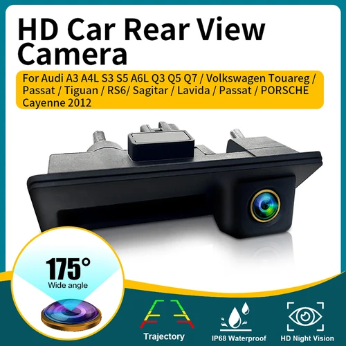 AHD 1080P 170 °   Cámara de visión trasera para Audi A3 A4 A6L Q3 Q5 Q7 VW Passat Touareg Tiguan Sagitar vehículo visión nocturna marcha atrás
