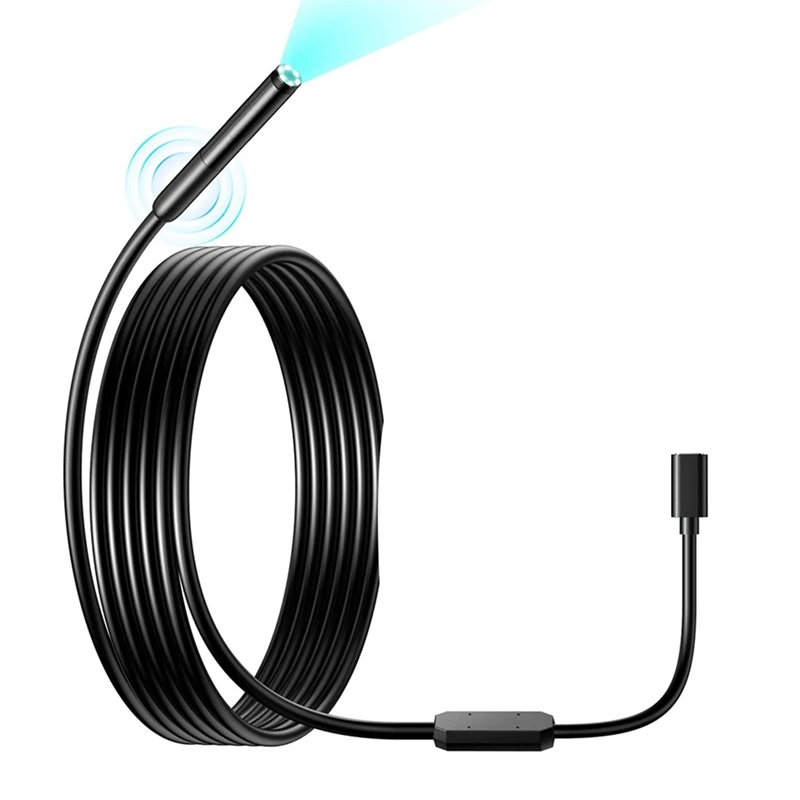 Inspection Camera Snake Camera Wifi Industrial Borescope With 6 LED Lights Type-C USB Waterproof IP67