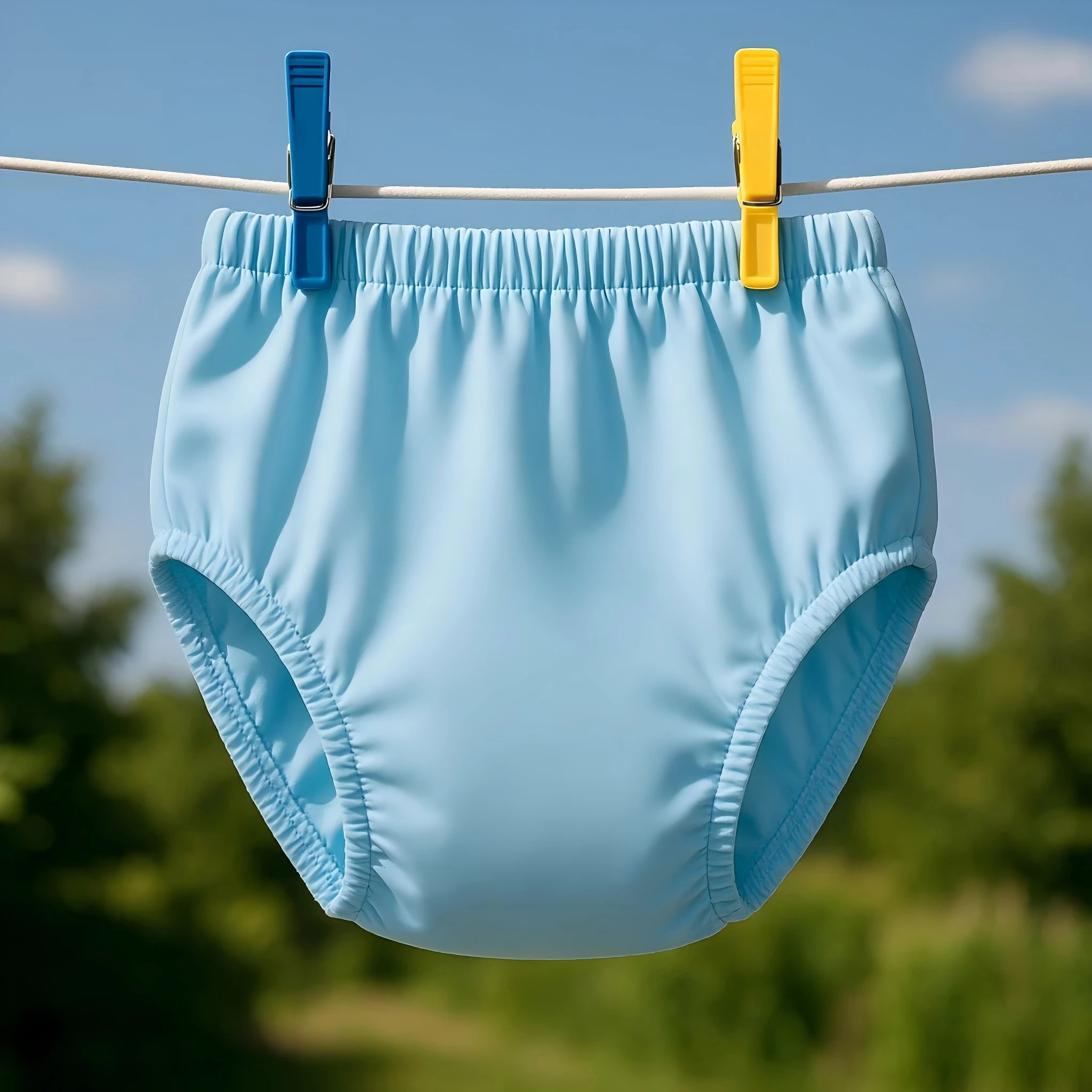1pc Solid Color Waterproof iaper for Adults Washable Reusable Diaper Care Pants Leak-proof Pants Waterproof Eldly Diaper Cover