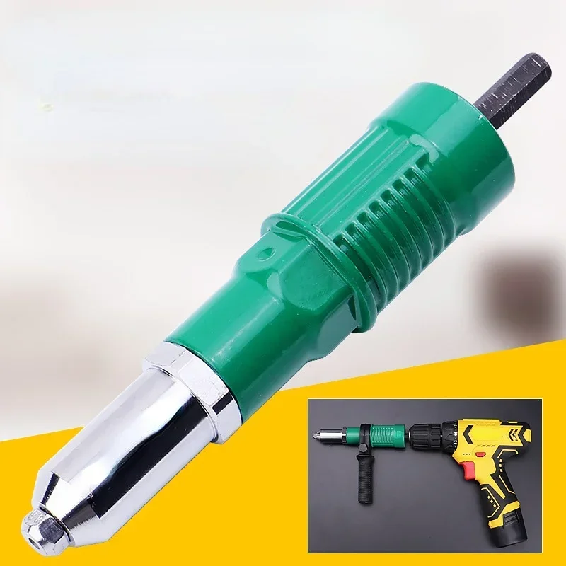 Rebite elétrico porca broca adaptador, 2.4, 3 0/4. Cordless Riveting Drill Adapter, Insert Nut, Acessórios para Ferramentas Elétricas, 2mm, 4mm, 8mm