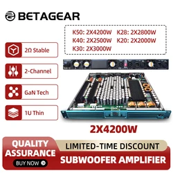 Betagear 2X 4200W Subwoofer Amplifier Professional 2-Channel Ampli PFC 90V-270V Stable 2Ω 17000W Max K50 K40 K30 K20