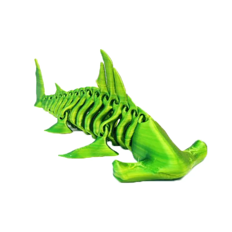 3D Printed Toy Model Desktop Ornament Hammerhead Shark Movable Joint Tri Color Toy Novel Collecting Creative Toys