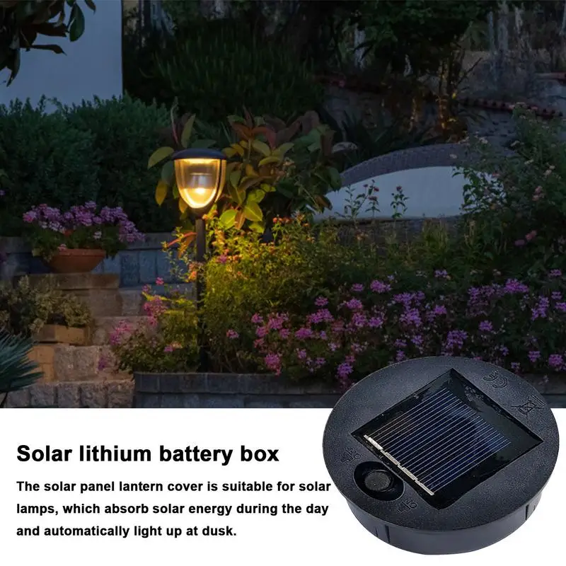 

Solar Panel With LED Lantern Light Lid Solar Lights Top Replacement Part LED Solar Lamp Battery Box 7LM For Outdoor Hanging