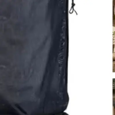 24 x 48 inch Garden Shredder Collection Bag Mesh Design with Drawstring for Efficient Wood Chip and Debris Handling