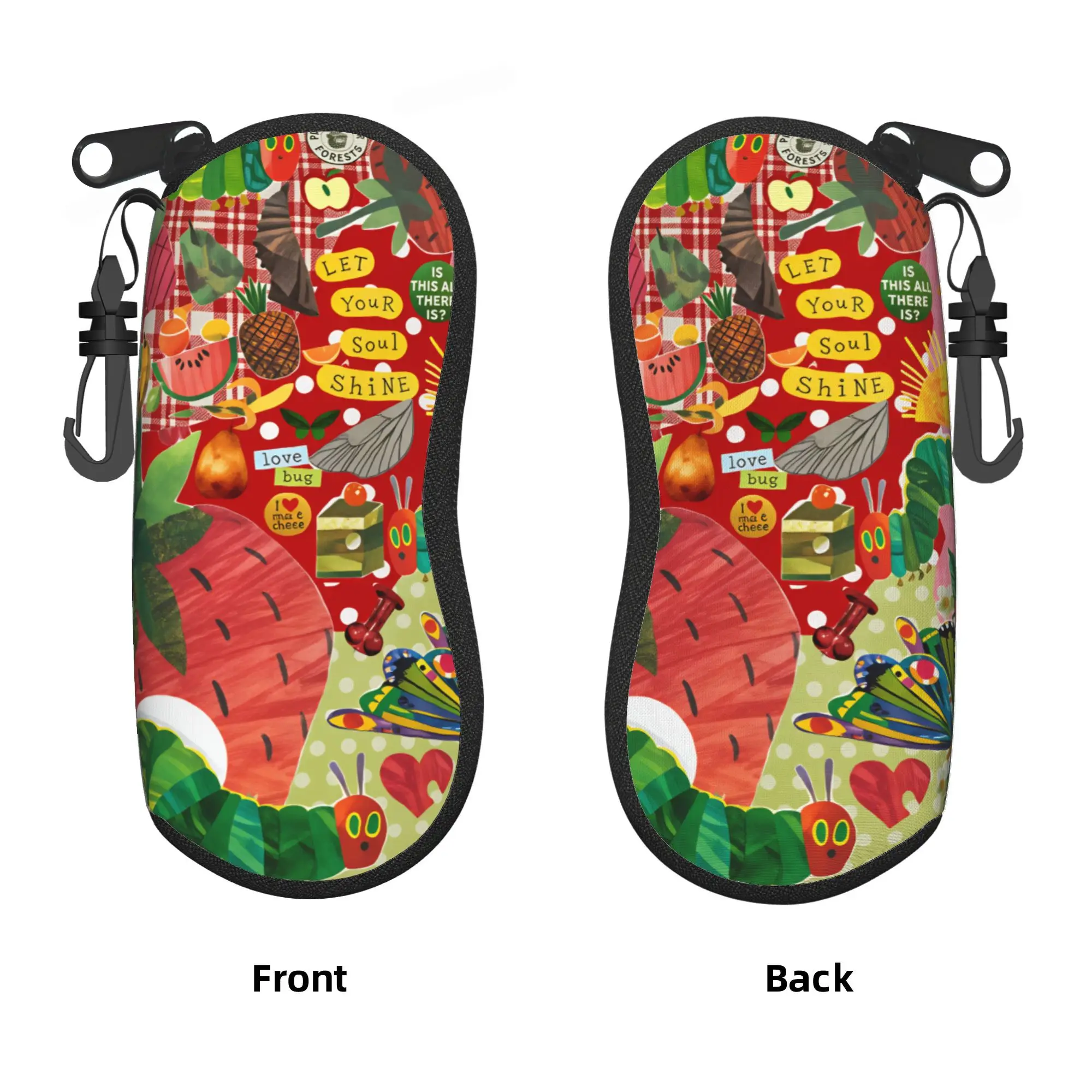 The Very Hungry For Caterpillar Glasses Case Cover  Sunglasses Case For Men Women Fashion Eyewear Box Eyeglass Cases Cover