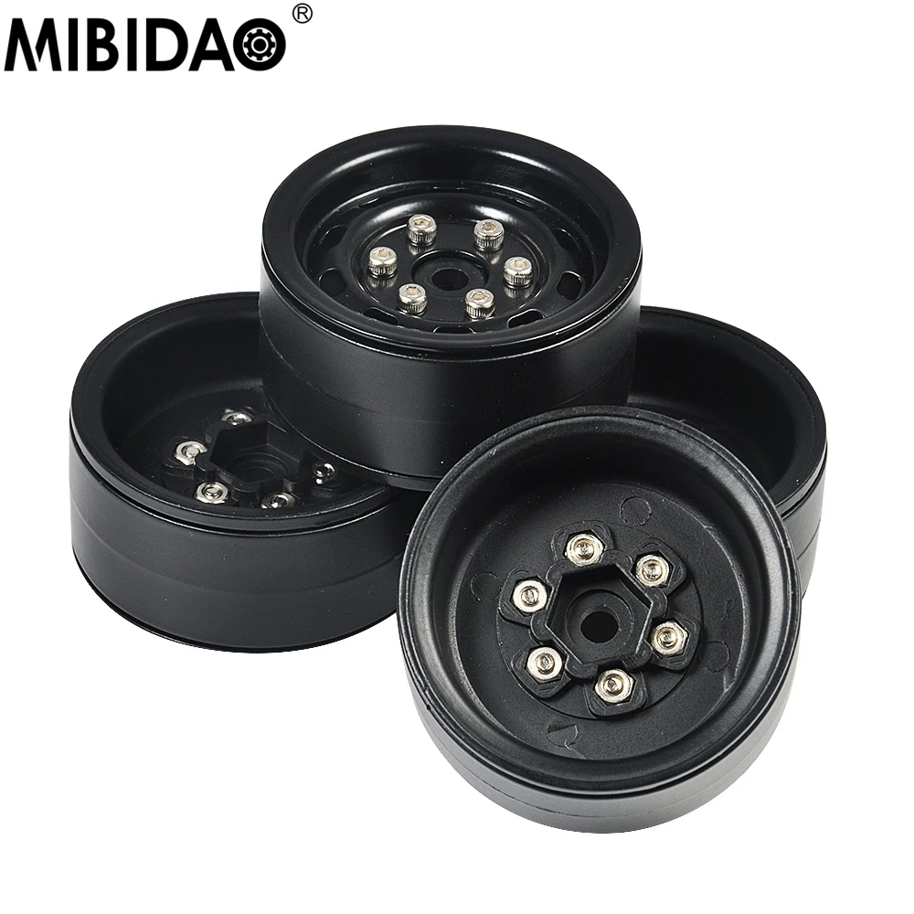 

MIBIDAO 4 шт. алюминий 1,9 "Beadlock колесная ступица обода для 1/10 Axial SCX10 90027 90046 Wraith 90018 D90 TRX4 RC Crawler