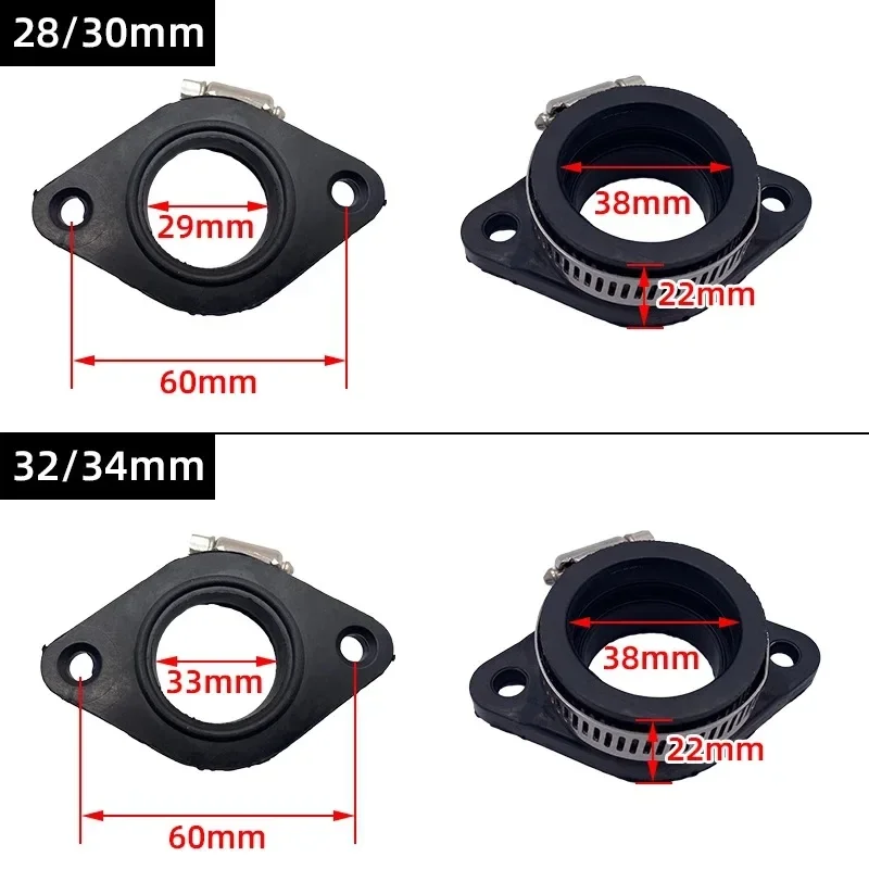 Motorcycle Carburetor Joint Intake Adjuster Interface Carb Adapter for PWK 28/30mm 32/34mm UTV ATV Pit Dirt Bike