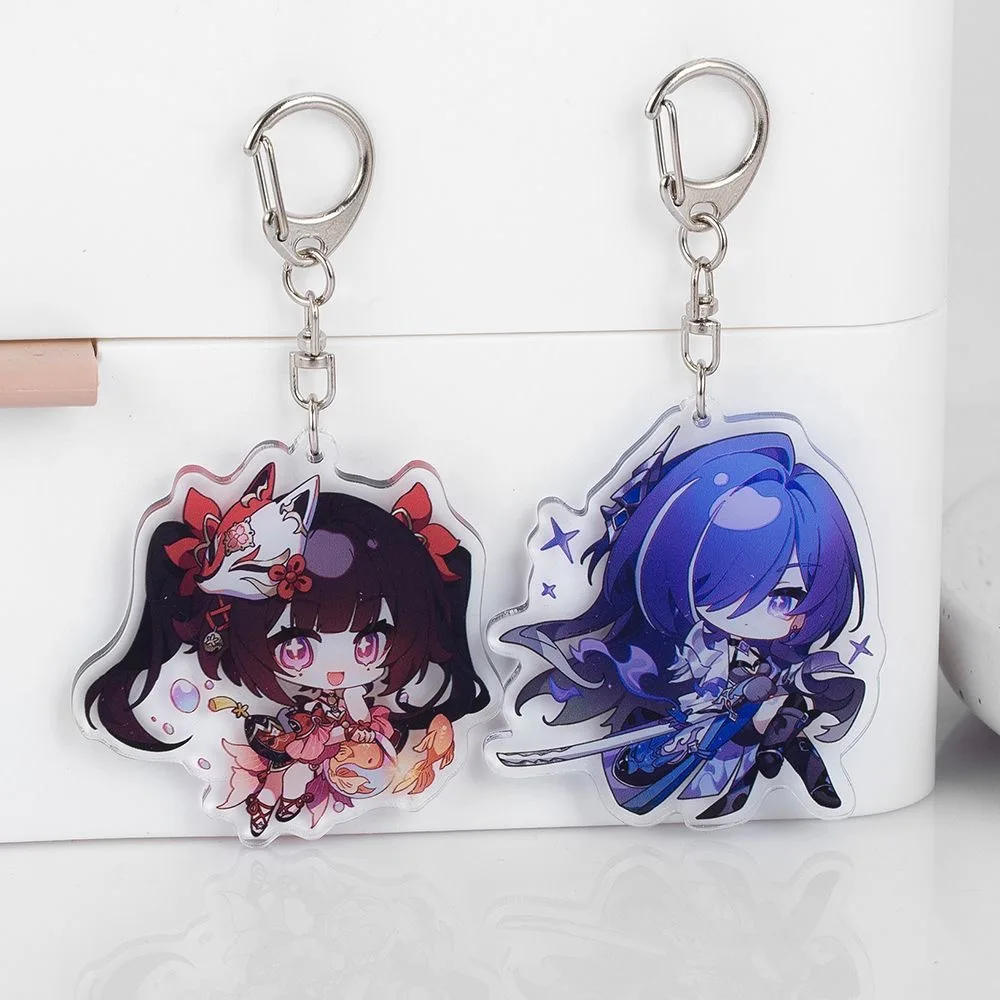 8 pz/set gioco Honkai: Star Rail Sparkle Aventurine Black Swan Misha Sunday Cosplay portachiavi accessori ciondolo Prop Badge regalo