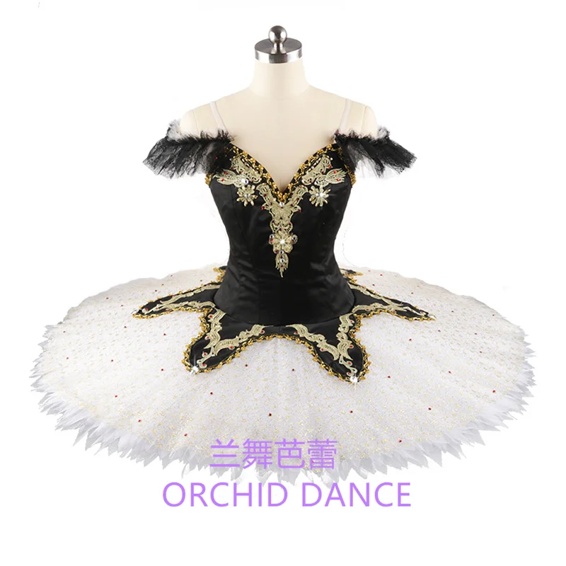 

Hot Sale Professional High Quality Women Adult Performance Wear Girls Swan Lake Black White Ballet Tutu Costumes