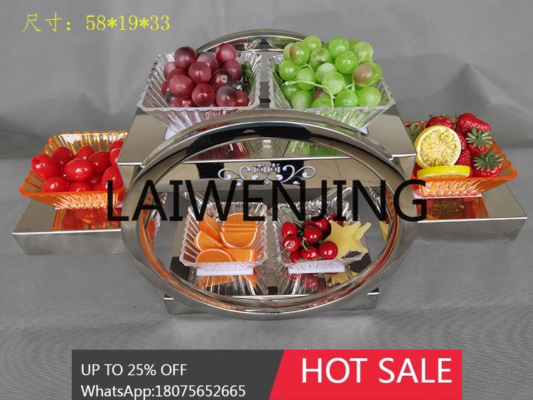 Bar KTV Luminous Fruit Plate Snack Plate Creative Snack Snack Dish Led Rechargeable Stainless Steel Fruit Platter