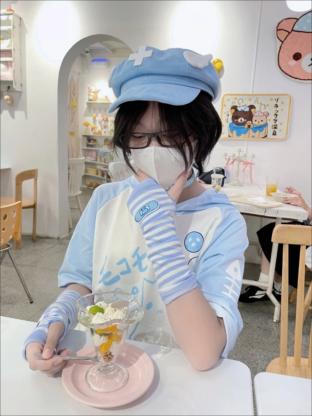 Y2K Harajuku alas de Ángel remache estilo japonés boina de Panda gorra octogonal para mujer lindo Otoño Invierno sombrero