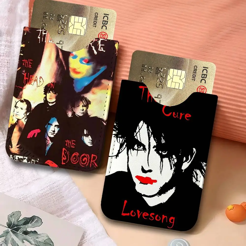 The C-Cure Band Men Leather Card Case, Minimalist Mini Credit/Bus ID Card Holder, Small Compact for Office Business