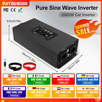 DATOUBOSS DN-03 High Frequency Pure Sine Wave Inverter 12V 24V 2000W Rated Power 50Hz Portable Vehicle Inverter for Solar System