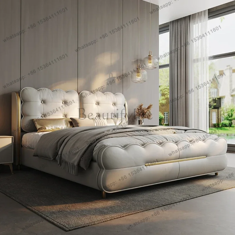 Princess Modern Aesthetic Bed Frames Minimalist Under Storage King Beds Frames Queen Size Bedroom