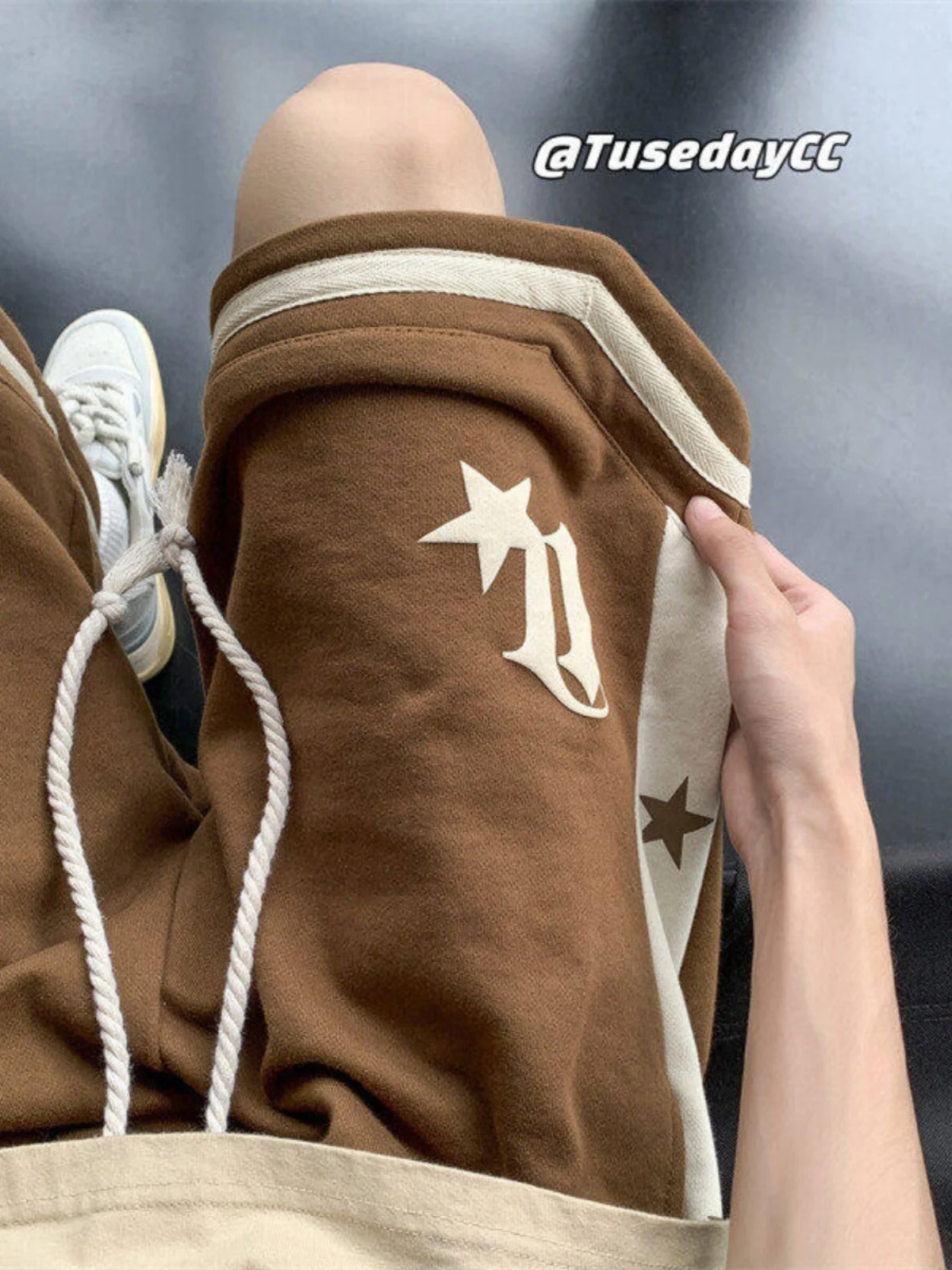 

Мужские летние модные свободные повседневные спортивные брюки-капри в американском стиле, модель M, из полиэфирного волокна