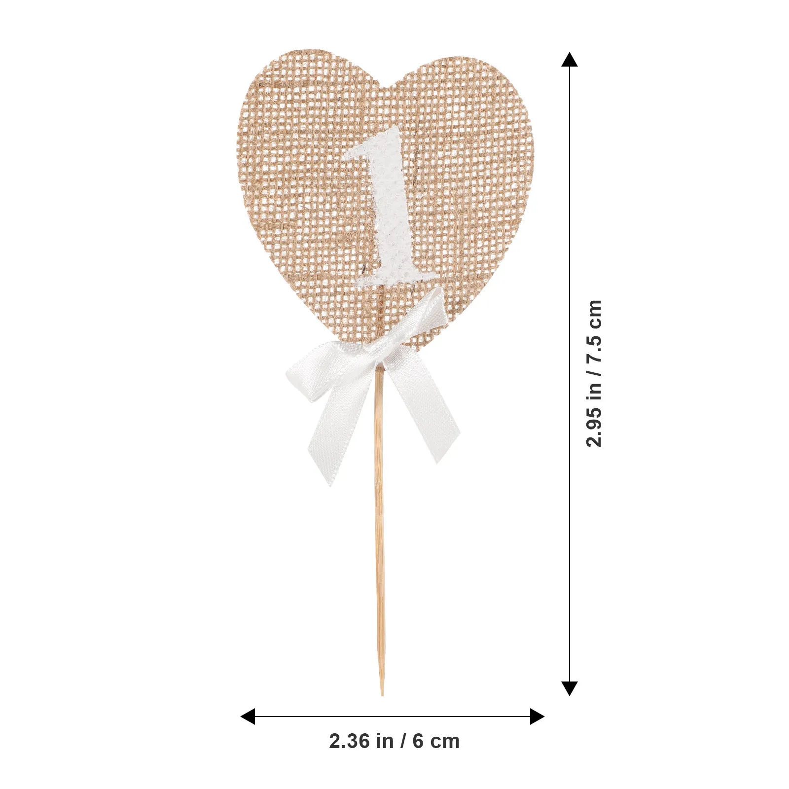 Rustic Burlap Heart Shape Table Numbers 1-10 Brown Jute Hessian Cards 18x8.5cm for Wedding Reception Birthday Party