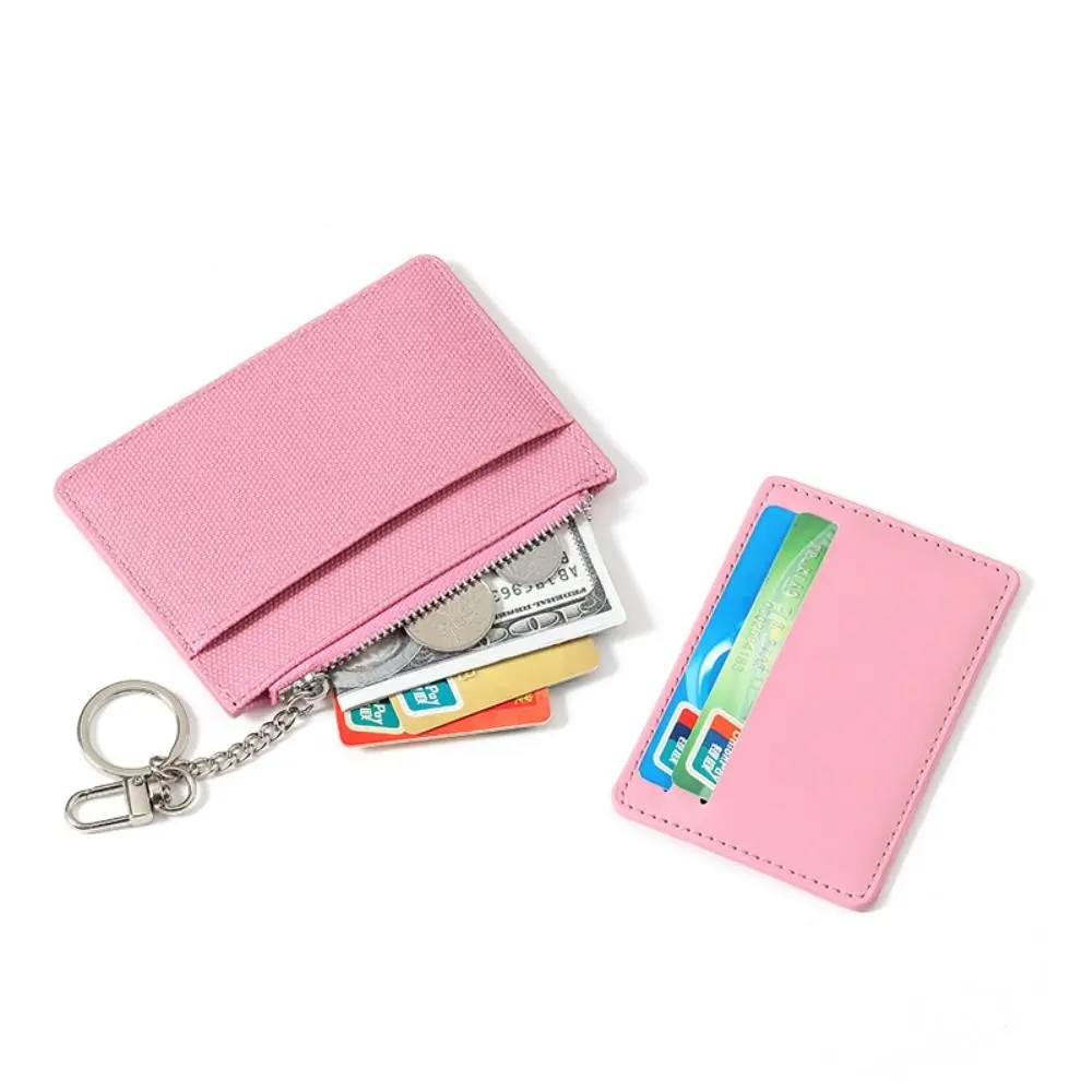

Новый чехол для карт с брелком из искусственной кожи, ультратонкий мини-кошелек, простой универсальный держатель для карт с несколькими слотами для карт