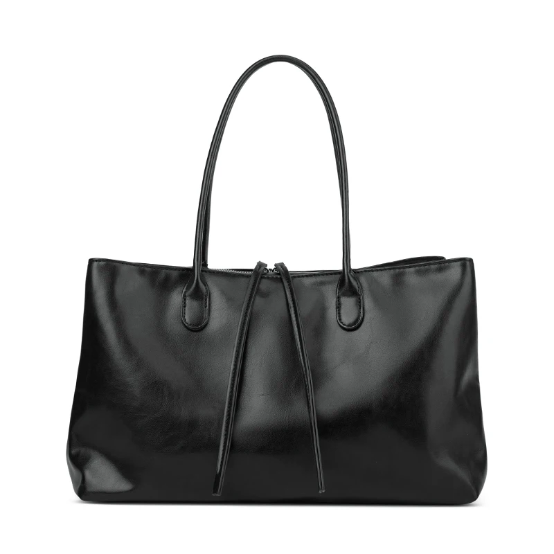 Handtasche Europäischer und Amerikanischer Mode-Stil Einfache Ins-Style Einfarbige PU-Schultertasche – Detail 6