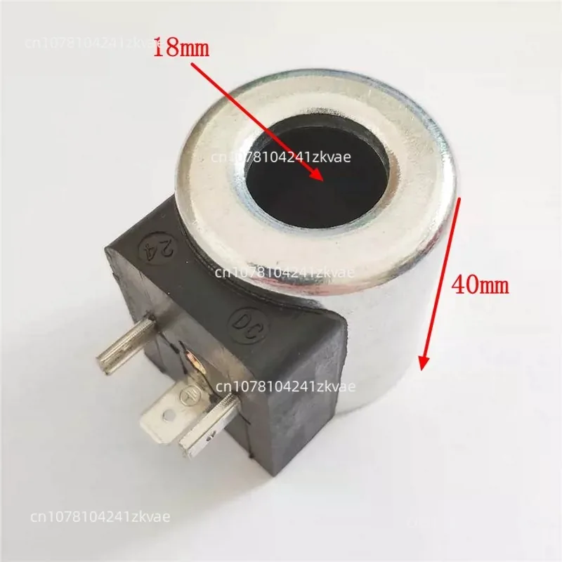 Excavator Solenoid Valve Coil,24V30Ω 12V8Ω Inner Hole18 Height40