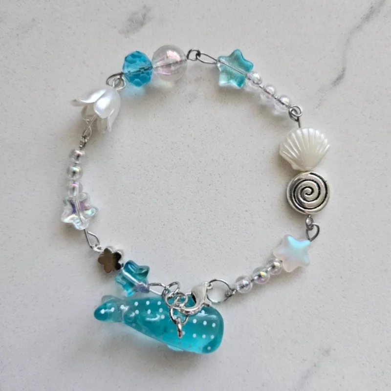 Handmade Whale Shark Shell Star Jewelry Beaded Bracelet Y2K Ocean Star Fashion Charm Bracelet