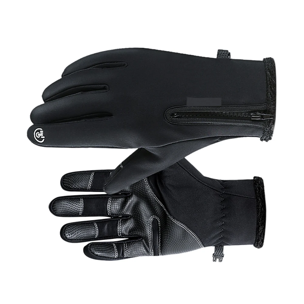 

Waterproof Touch Screen Gloves Cycling Outdoor Sports Winter Riding Non Slip Silicone Palm Coated Thumb Index Conductive