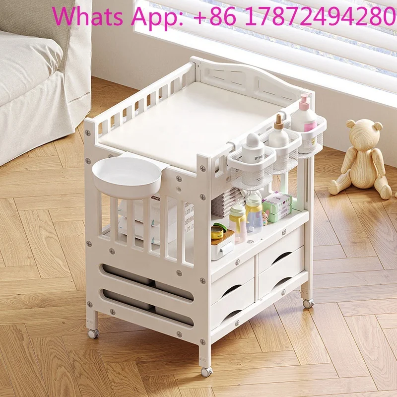Mobile Neonatal Changing Table Height Adjustable Diaper