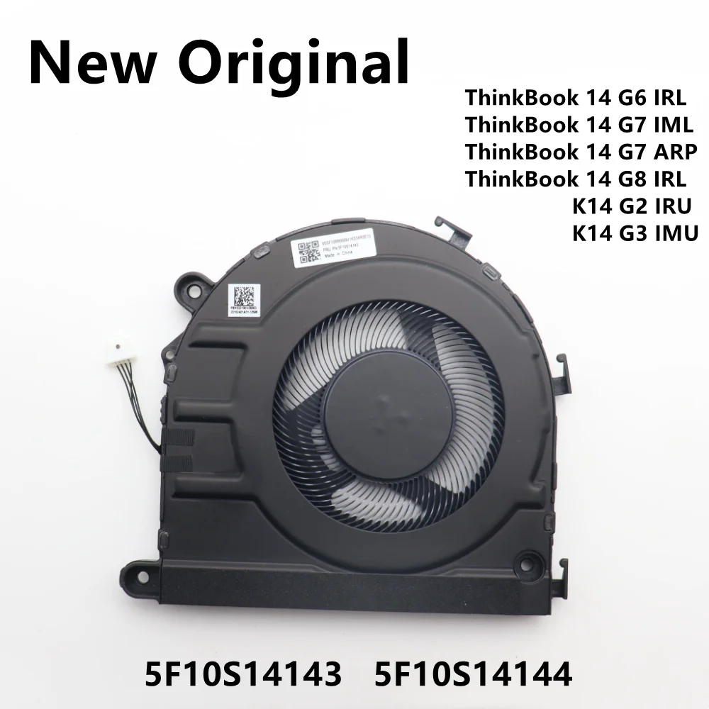 New Original For Laptop Lenovo ThinkBook 14 G6 IRL/G7 IML/G7 ARP/G8 IRL  K14 G2 IRU/G3 IMU CPU Cooling Fan FRU PN:5F10S14143/4