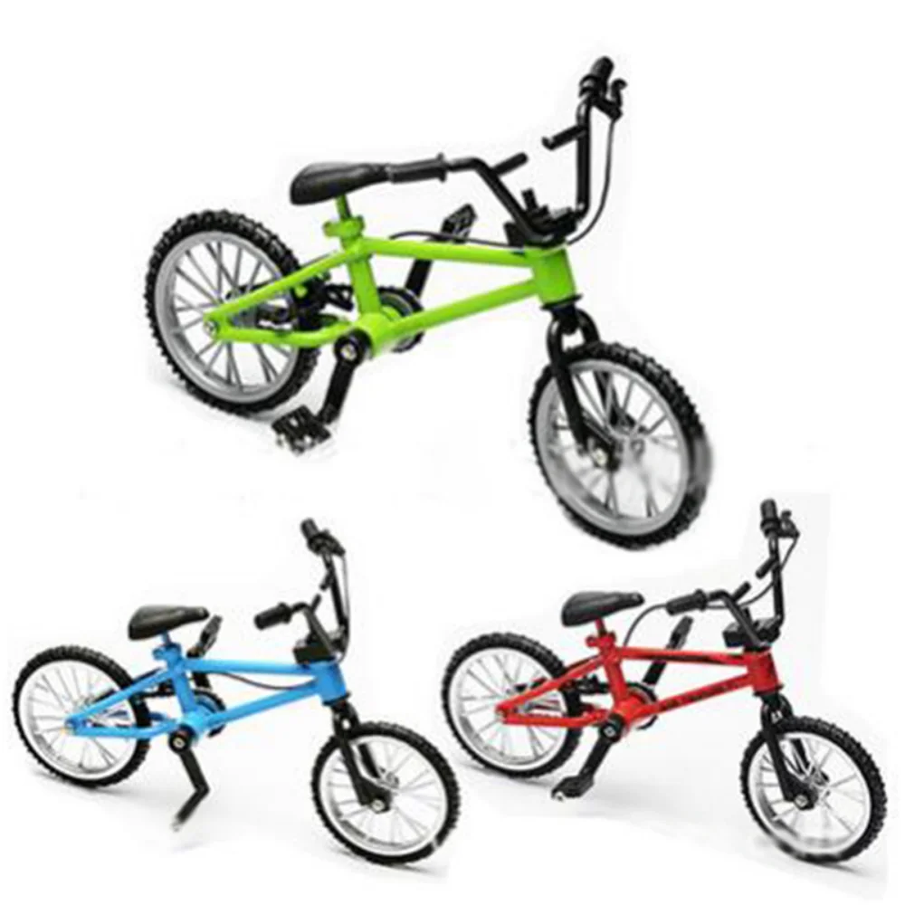 Mini Finger Mountain Bikes Diecast Nickel Alloy Stents Finger Bicycle Children Novelty Gag Toys Model Mini Portable Bike for Kid