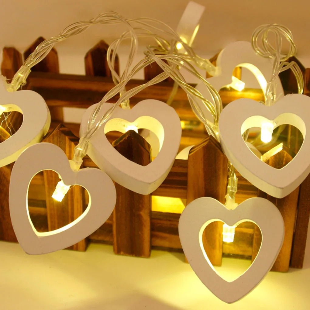 Wedding String Light With Battery Operated Wooden String Lights Party Essential Party Decor Lights