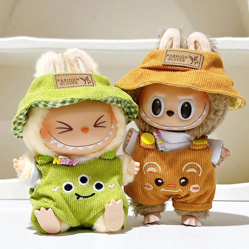 

For Clothing 17cm Labubu Clothes Heartbeat Macaron Vinyl Labubu Doll Clothes For Changing Or Changing Other Cotton Dolls Clothes