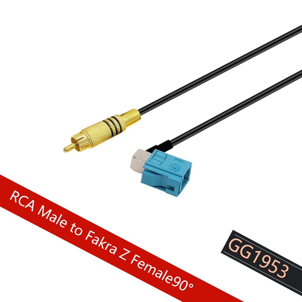 Расширение Fakra Z Female90 ° к RCA штекеру видео RG174 кабель-адаптер отрезок для парковки автомобилей заднего вида адаптер камеры заднего вида