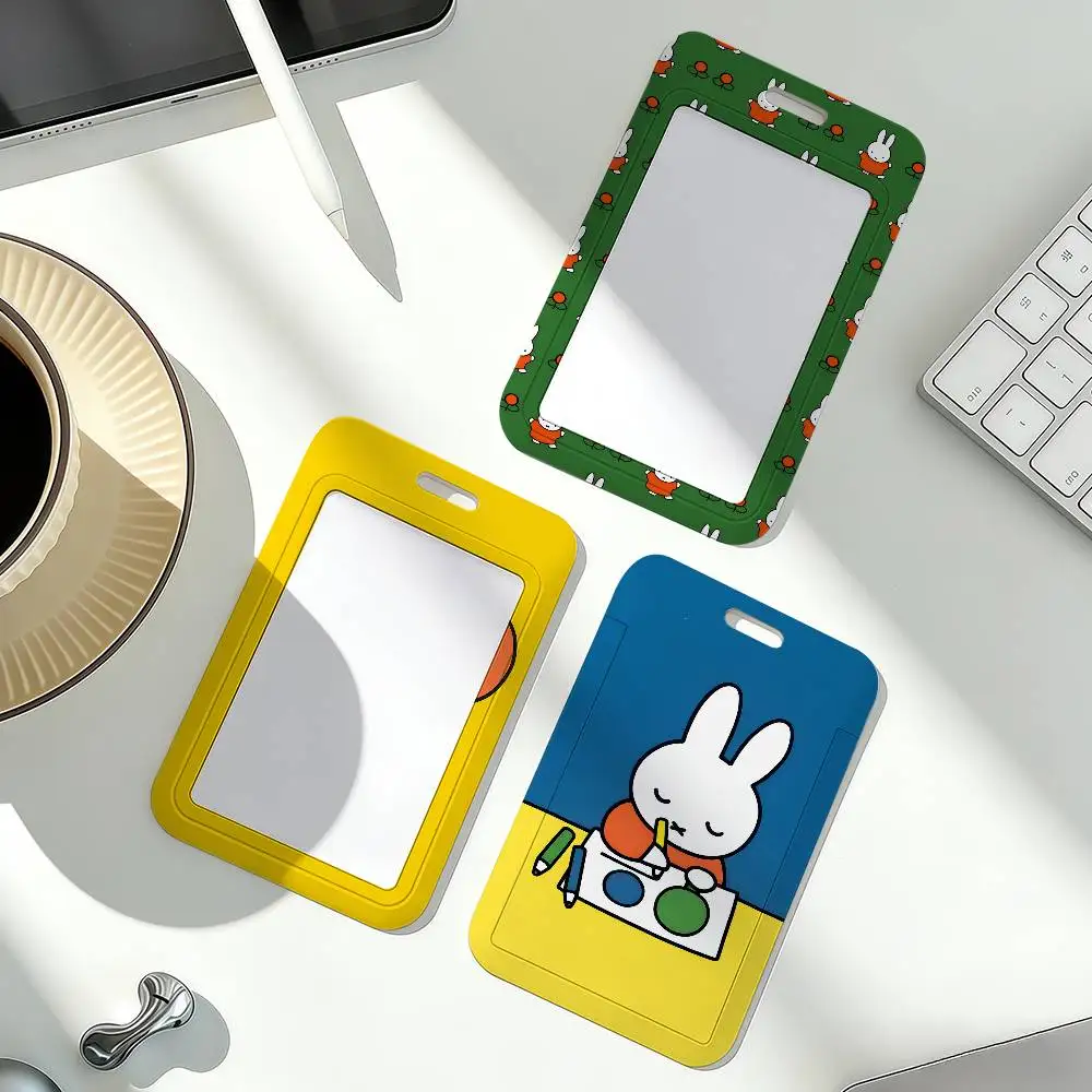 M-Miffy CUTE Cartoon Card Holder Transportation Work Permit Cards ID Student Meal Cardcase