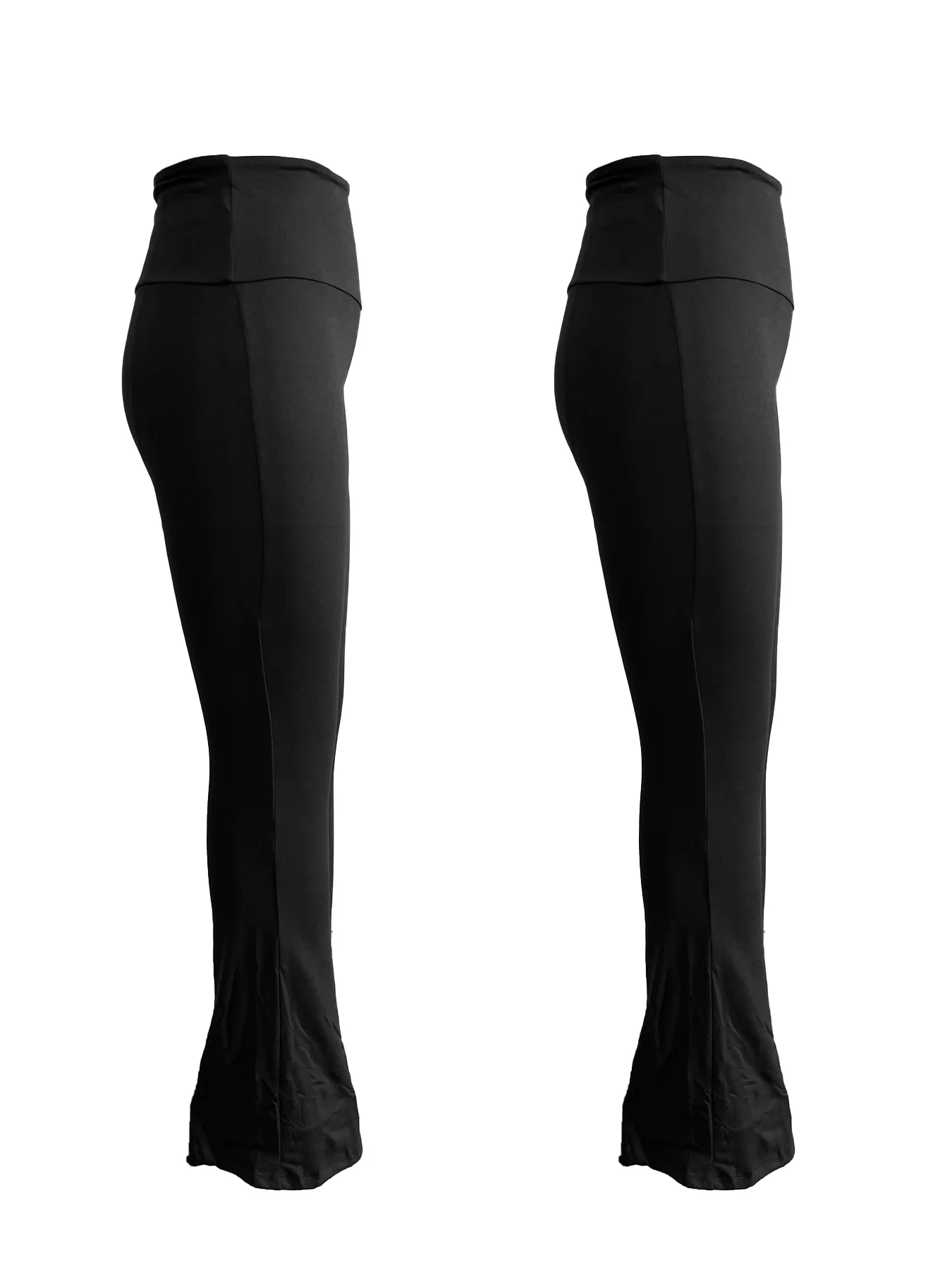 

Комплект из 2 женских супермягких расклешенных брюк с высокой талией для контроля живота, тренировки, йоги, пуш-ап, тренажерный зал, фитнес, длинные леггинсы, брюки-клеш