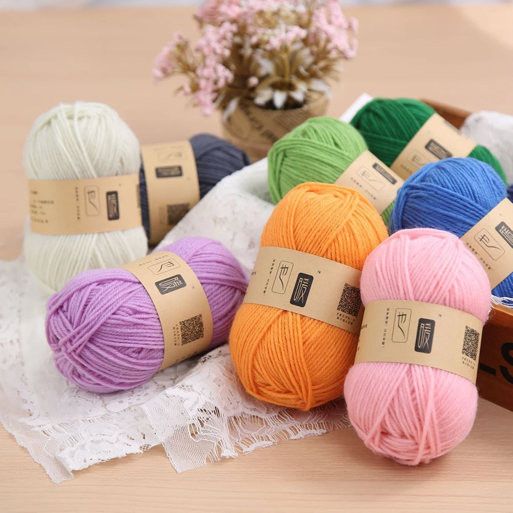 50g Yarn Crochet Knitting Yarn 4 Strands Crochet Wool for knitting Handmade Crochet Line for Hook DIY Lanas Sweater Hats Dolls