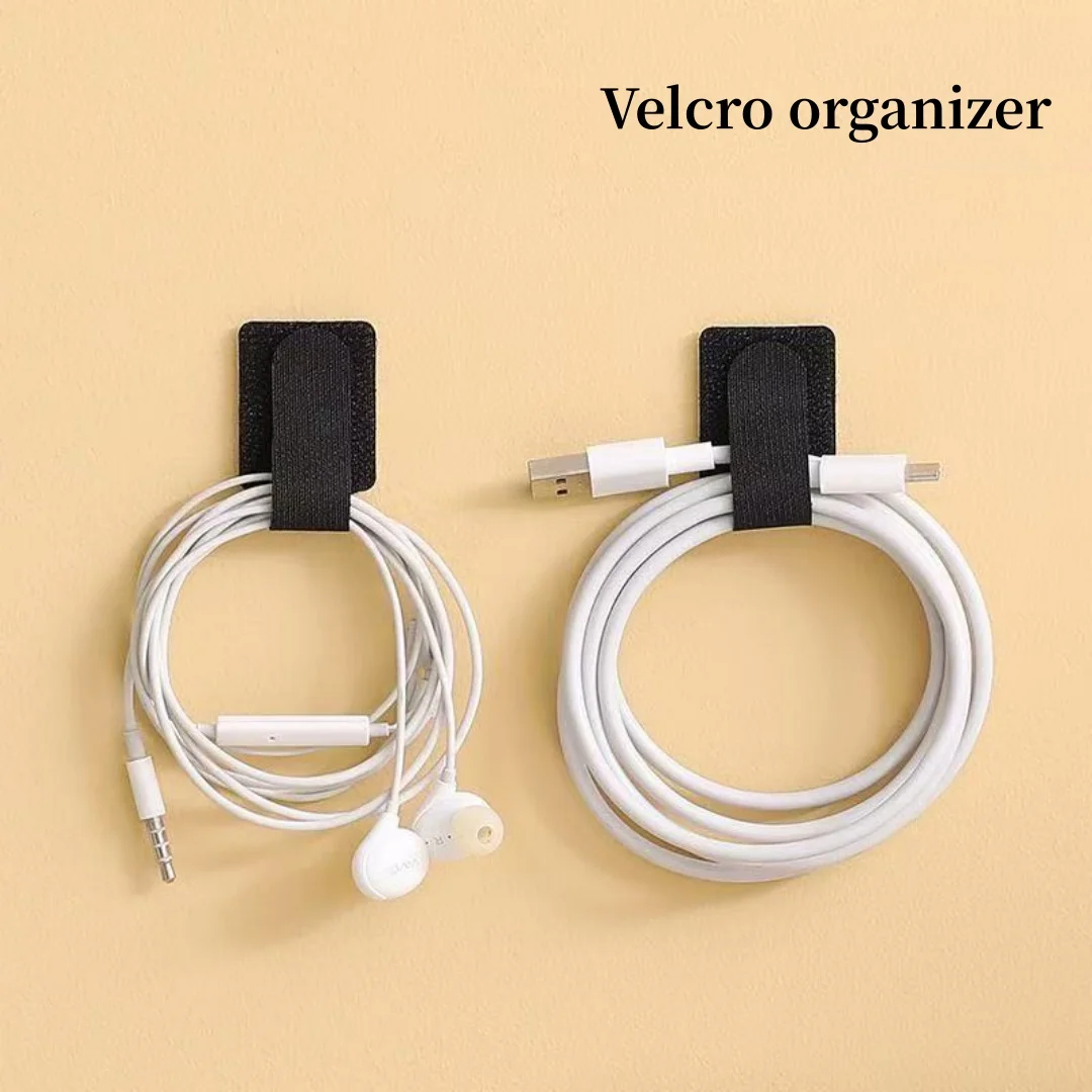 Nylon wire ties, fixed ties under desks, reusable, suitable for organizing home, office, computer, TV, data cables, 20 pieces