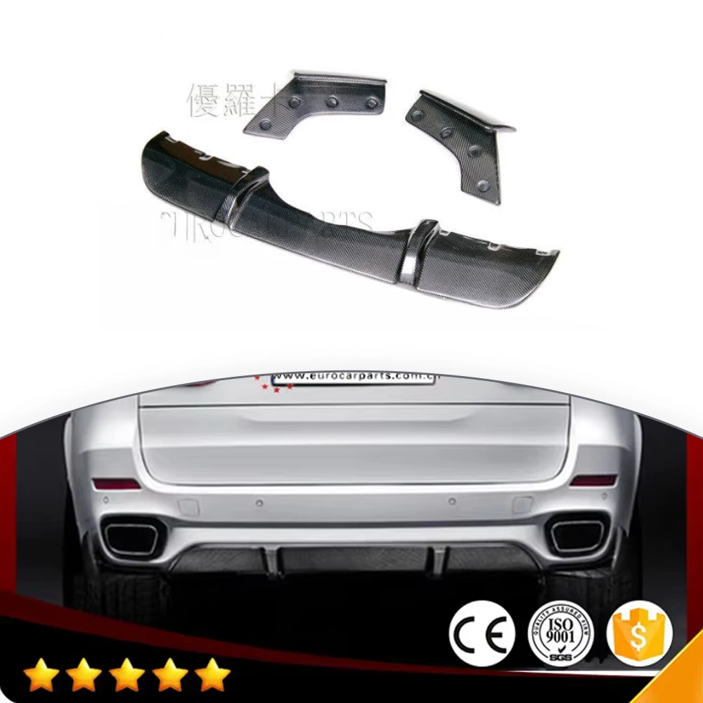 

Задний диффузор из углеродного волокна F15 X5 подходит для F15 X5 2014 2015year Sport для задней губы в стиле M, нижний диффузор с черным хвостом из углеродного волокна