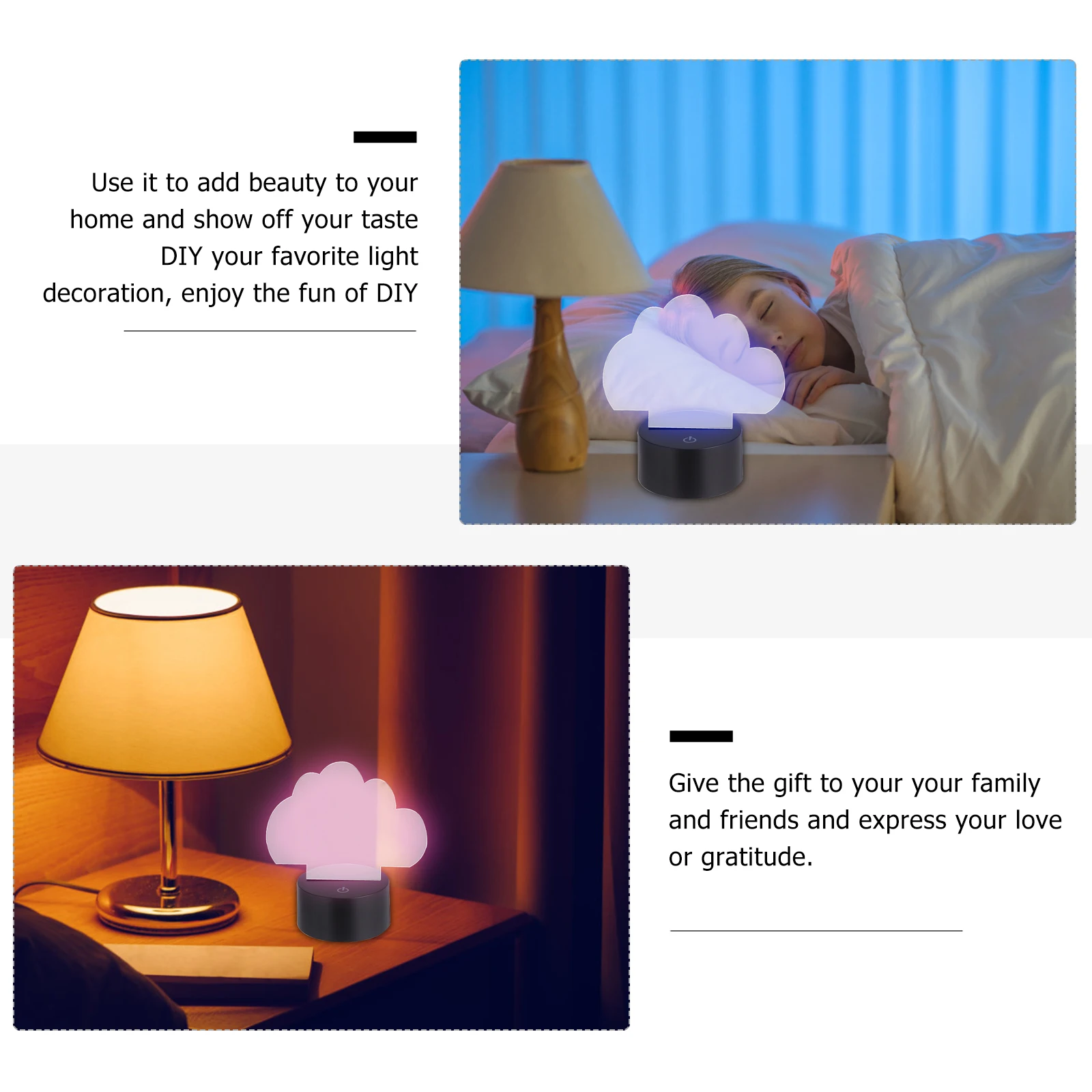 

5pcs Led Lamp Acrylic Sheet Creative Durable Base Sheet Diy Sturdy Small Night Light Accessories Decorative Premium Quality For