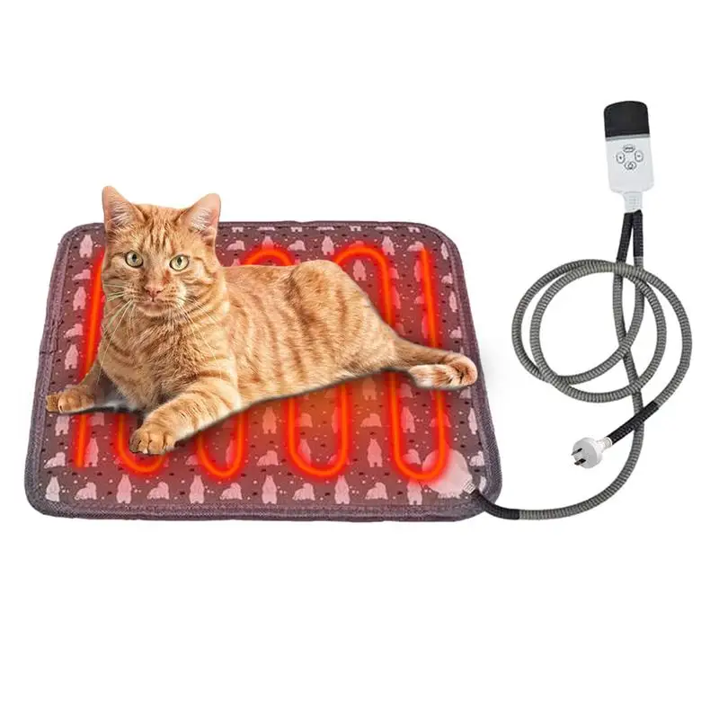

Pet Heating Pad Adjustable Heating Mat With LED Display And Timer Waterproof Dog Electric Warmer Pad Indoor Pet Winter Supplies