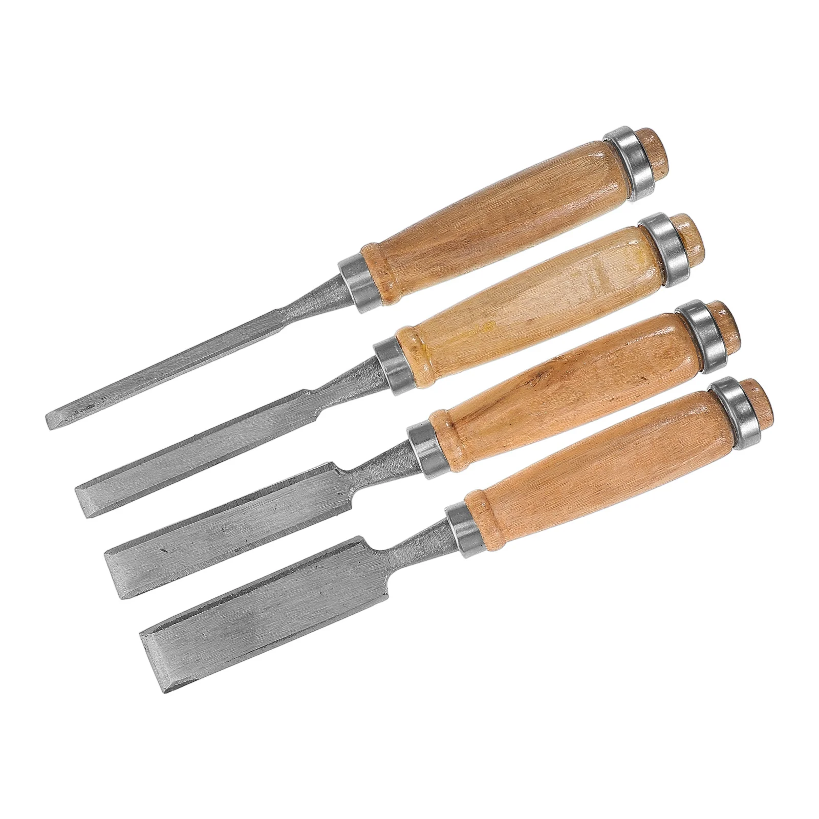 

Carving Chisel Set With Wood Handle 4pcs Flat Tip Chisel Wood Craft Chisel Handheld Carpentry Carving Engraving Tool For Woodcut