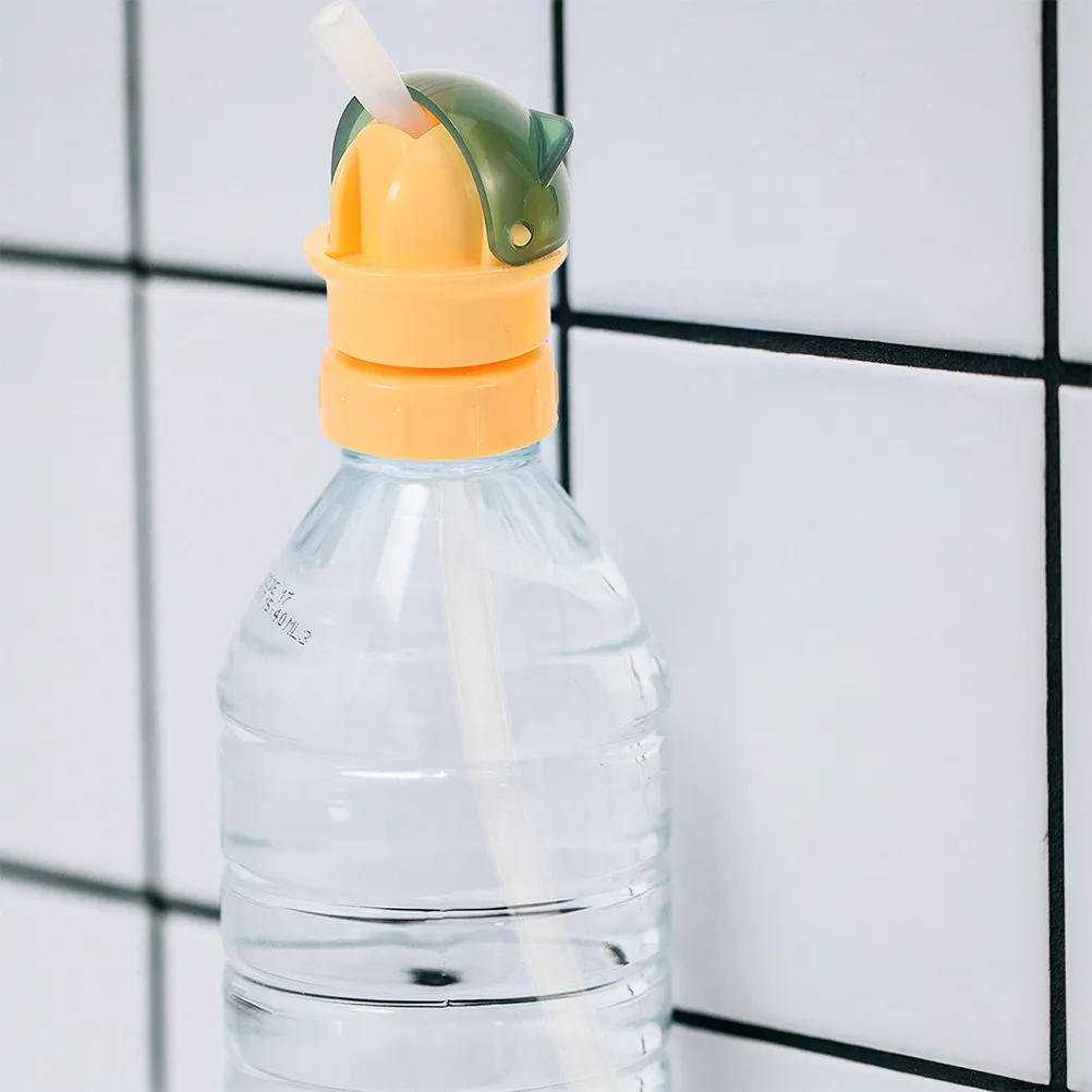 Universal Water Bottle Straw Caps for Kids to Drink Safely, 2 Pcs, PP, Spillproof Anti-Choking Design with Storage Bottle