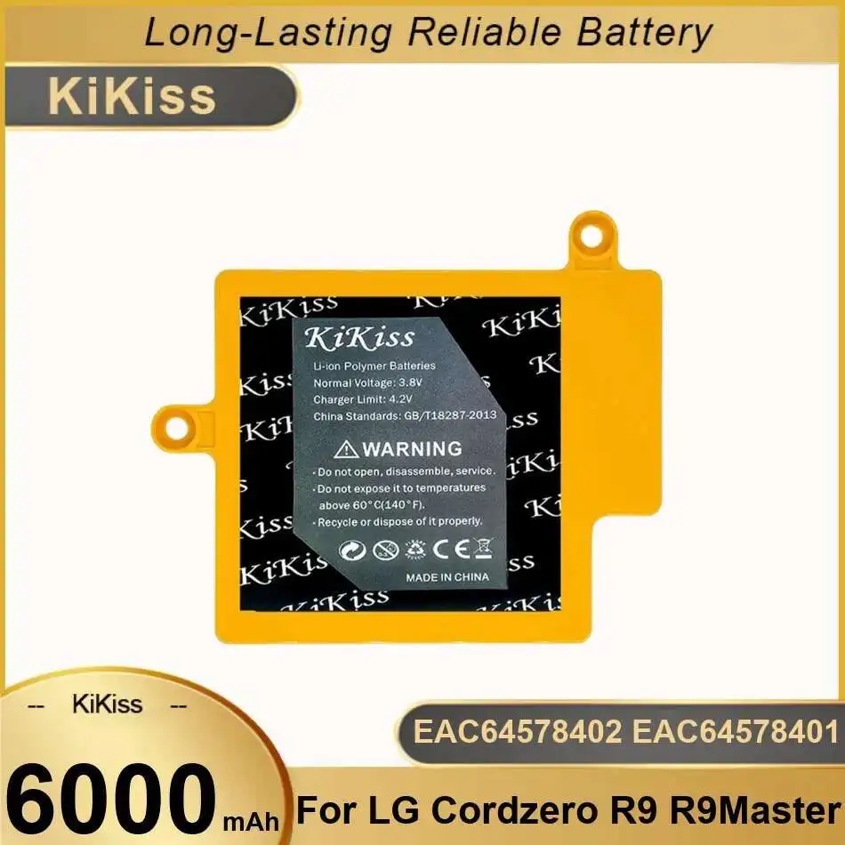 

6000 мАч надежная замена EAC64578402 EAC64578401 для LG Cordzero R9 R9MASTER аккумулятор для беспроводного пылесоса