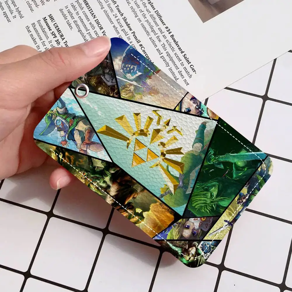 حامل بطاقة الوصول PU من The Legend of Z-Zeldas Game Style مع سلسلة مفاتيح - حماية تنفيذية لبطاقة البنك، حافظة بطاقة حافلة Subway #3