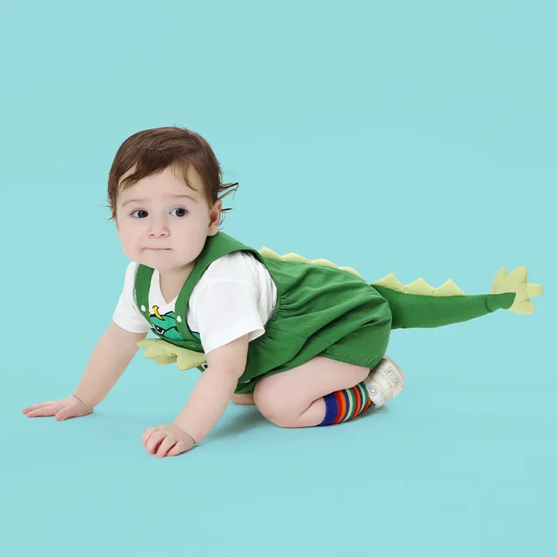 Summer Baby Clothes Rompers Boy Girls Bodysuit Kawaii Dinosaur Cotton Overall onesies Onesie Animal Cartoon Jumpsuits 0-3 Year