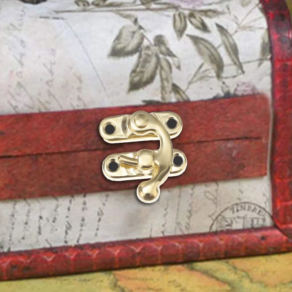 

20Pcs Vintage Wood Box Lock Hasp Clasp Latch Toggle Horn Lock DIY Jewelry Cabinet Toolbox Hardware Vintage Cabinet Latch