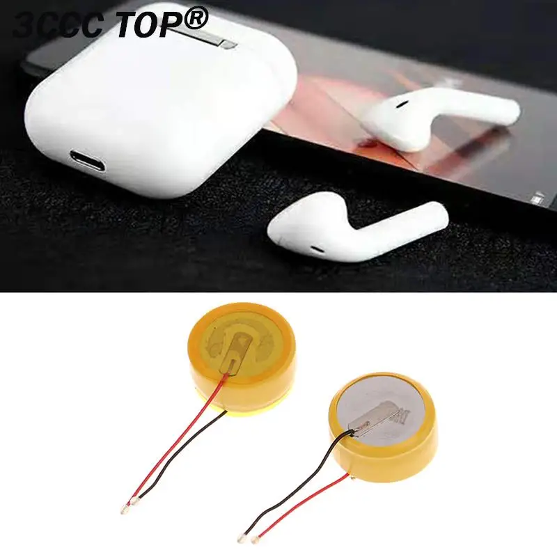 2PCS High Capacity A3 Rechargeable 60mah Lithium Battery CP1254 LIR1254 3.6V For TWS Bluetooth Headphone