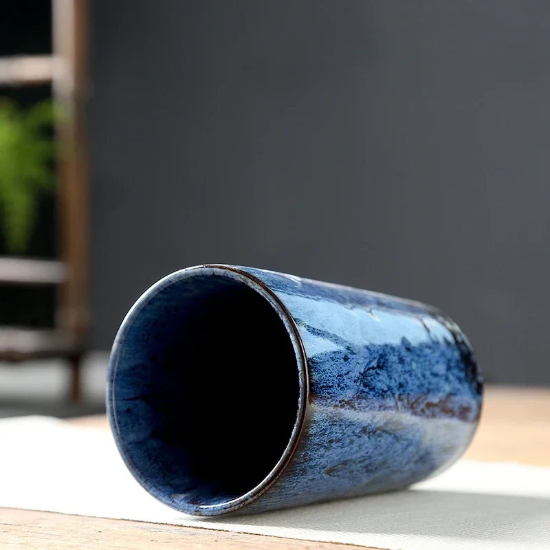 1pcs Ceramic Coffee Mug Camping Breakfast Pottery Cup Porcelain Teacup Household Cute Coffee Cups Gift Wholesale