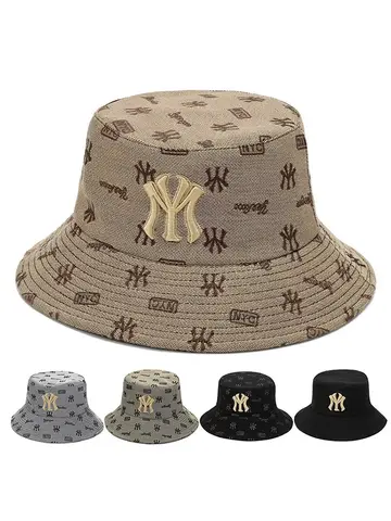 Unisex Letter Embroidery Fisherman Hat Women Summer Versatile Sunscreen Hats Sun Hat Men Trend Bucket Hats