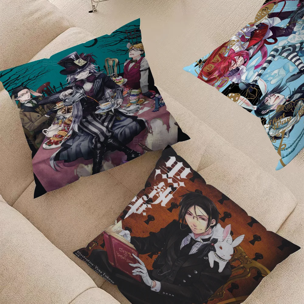 Anime Black Butlers Personalized Pillow Cover Kids Bedroom Wild Party Decor Pillowcase Kid Birthday Shower Gift