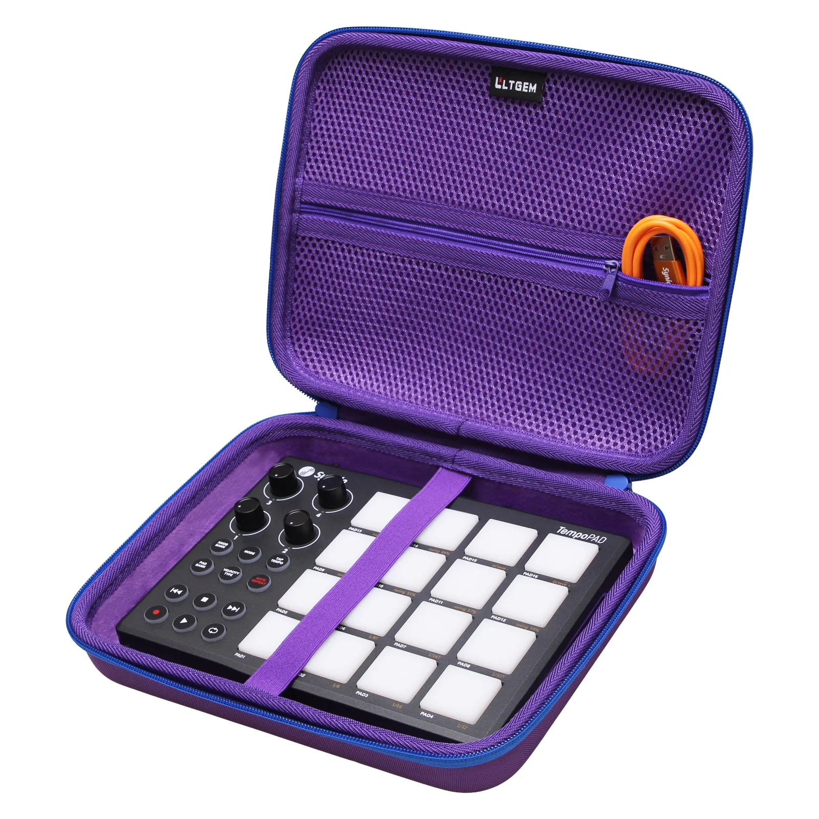 LTGEM eva Hard Case for Synido Mini MIDI Pad Beat Controller Storage Bag(only case)